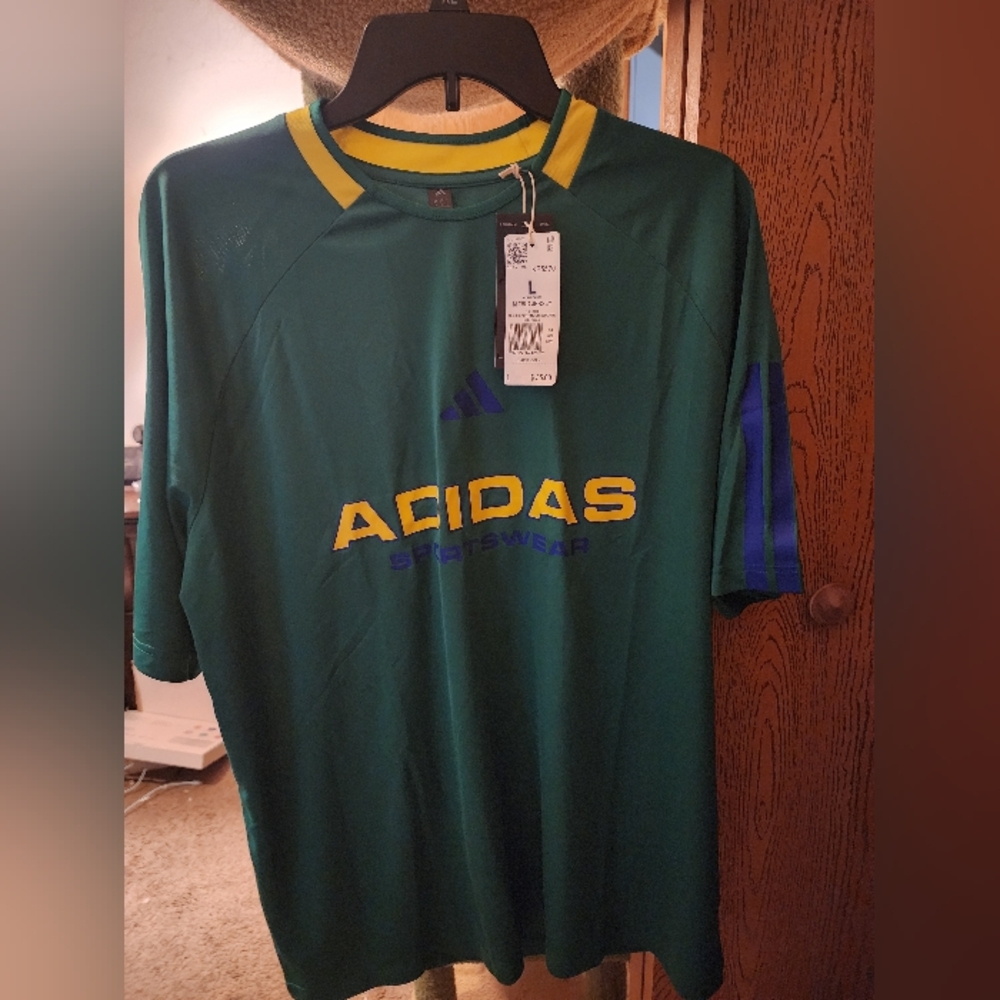 Adidas Green and Yellow Men's Jersey
